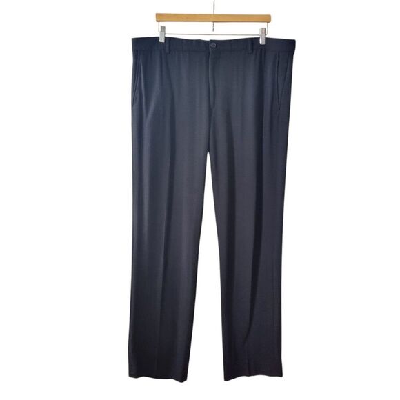 Giorgio Armani black coal Men's Trousers Made in Italy Size 54 Classic Fit